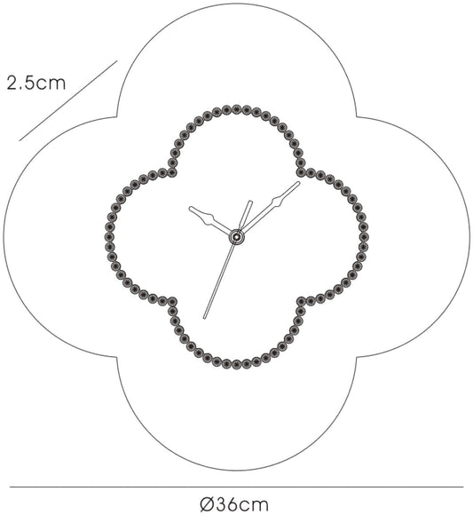 Diyas Home (DH) Infinity Flower Clock Pink/White Wall