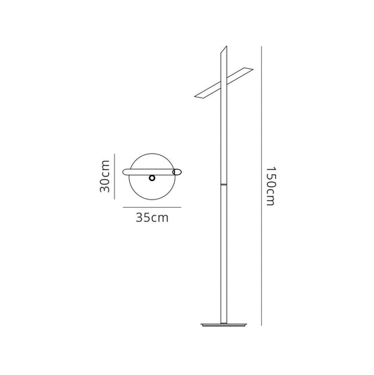 Mantra M5786 Take Blanco Floor Lamp 9W LED 3000K, 800lm, Dimmable, White, 3yrs Warranty