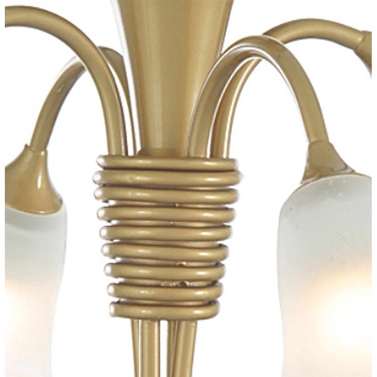 Diyas Ancona 47cm Semi Flush 4 Light G9 Satin French Gold/Frosted Glass