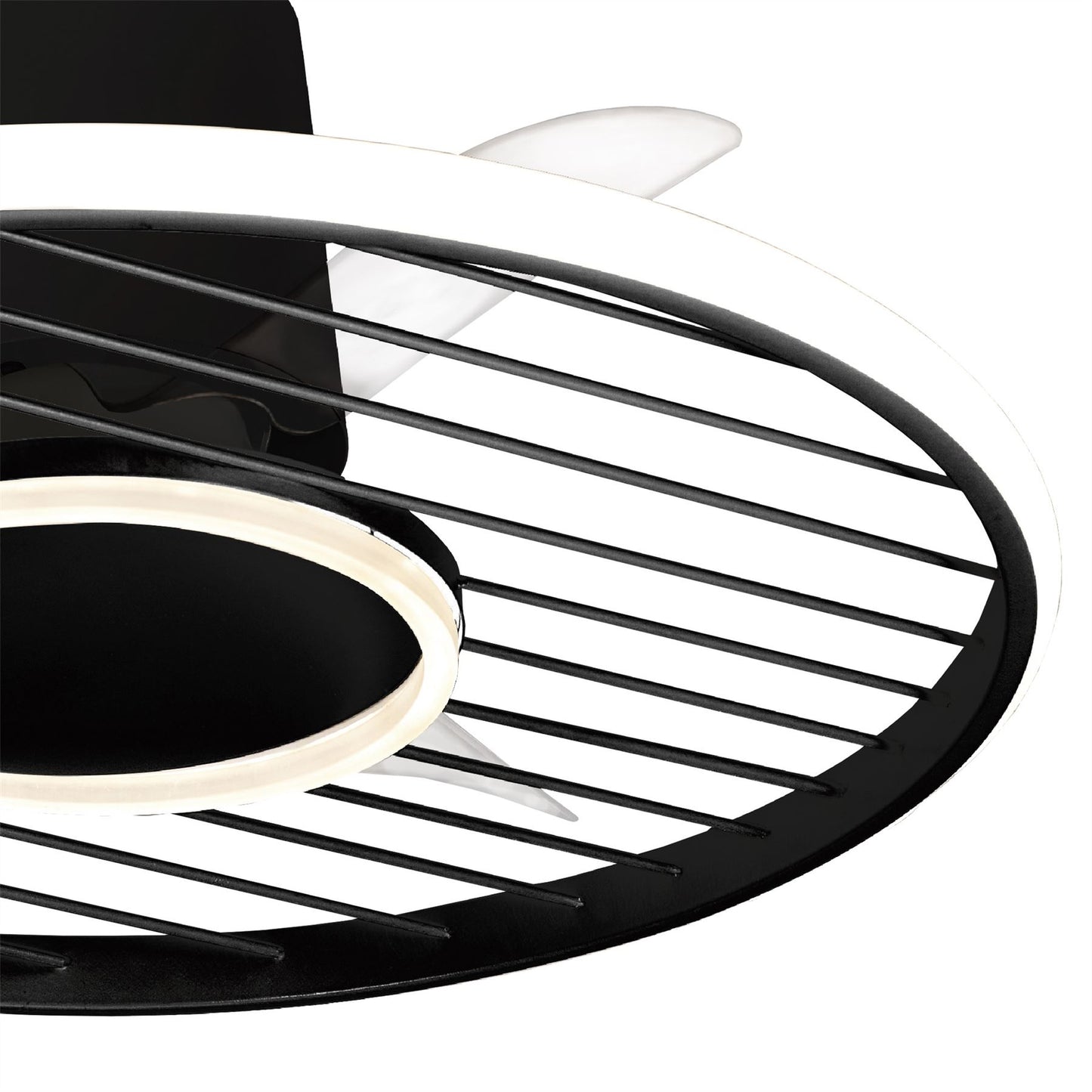Soho 66cm 45W LED Dimmable Ceiling Light With Built-In 30W DC Fan, 2700-5000K Remote & APP Control, 3150lm, Black, 5yrs Warranty
