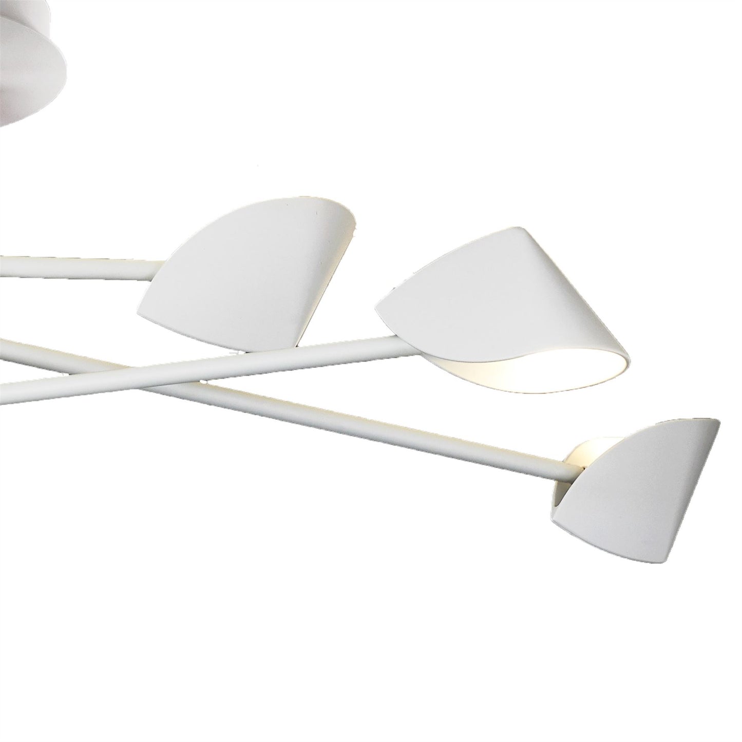 Mantra Capuccina 115cm Large 6 Light Semi Flush, 45W LED, 3000K, 3100lm, White, 3yrs Warranty