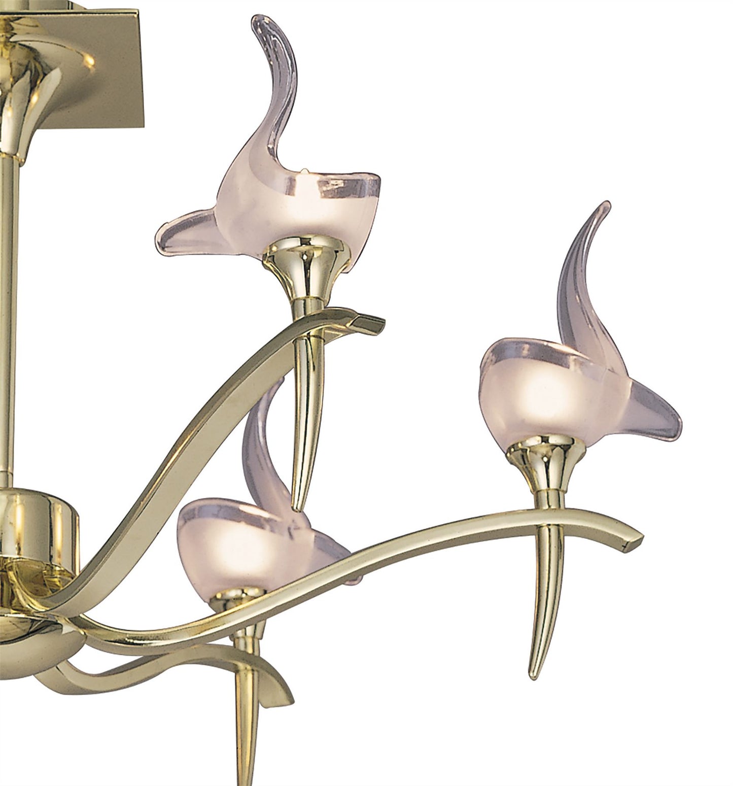 Mantra Viena 61cm Semi Flush Round 6 Light G9, Polished Brass