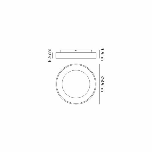 Mantra Fusion Niseko Ring Ceiling 45cm 30W LED, 3000K, 2250lm, White, 3yrs Warranty Ceiling