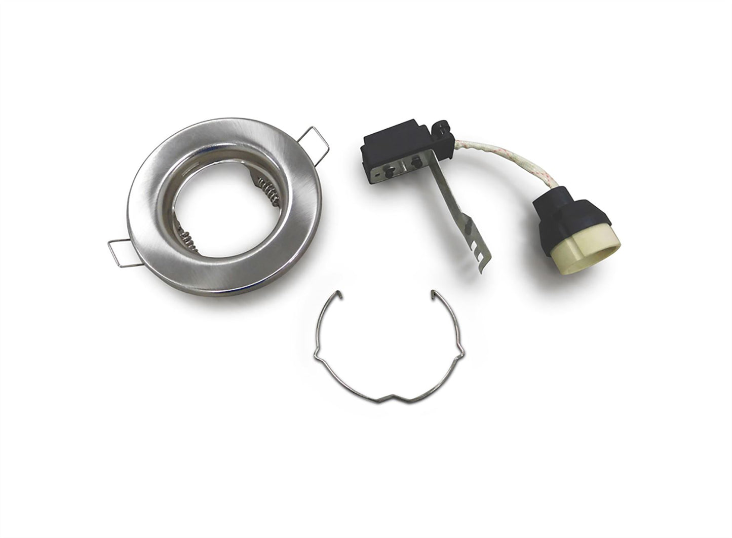 Deco Hudson GU10 Fixed Downlight Satin Nickel (Lamp Not Included), Cut Out: 60mm