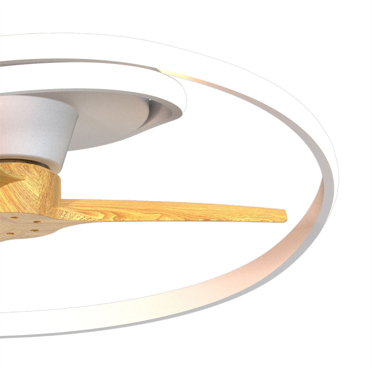 Ocean 78cm 60W LED Dimmable Ceiling Light With Built-In 35W DC Reversible Fan, Wood, 4200lm, 5yrs Warranty