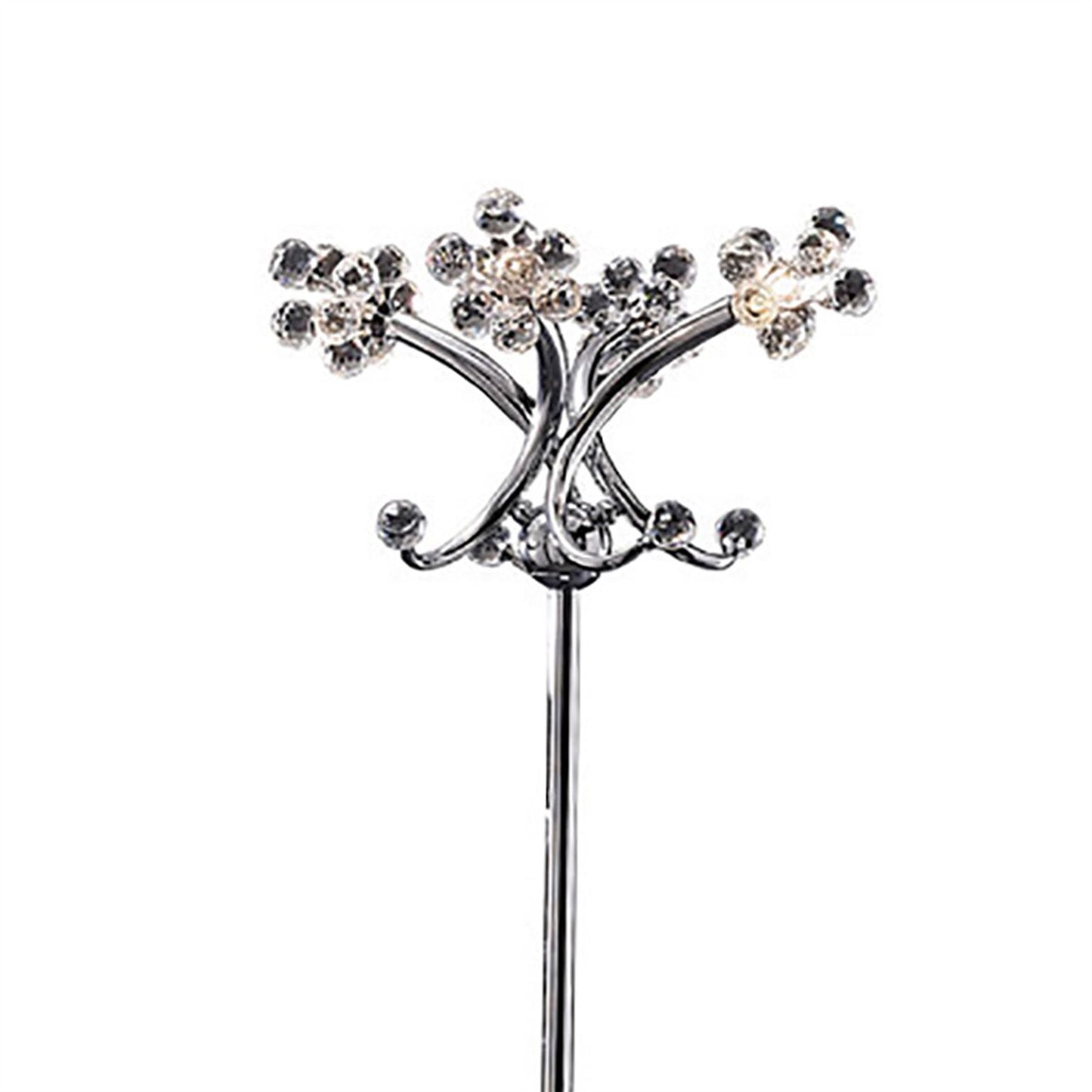 Diyas Octavia Floor Lamp 4 Light G4 Polished Chrome/Crystal, NOT LED/CFL Compatible