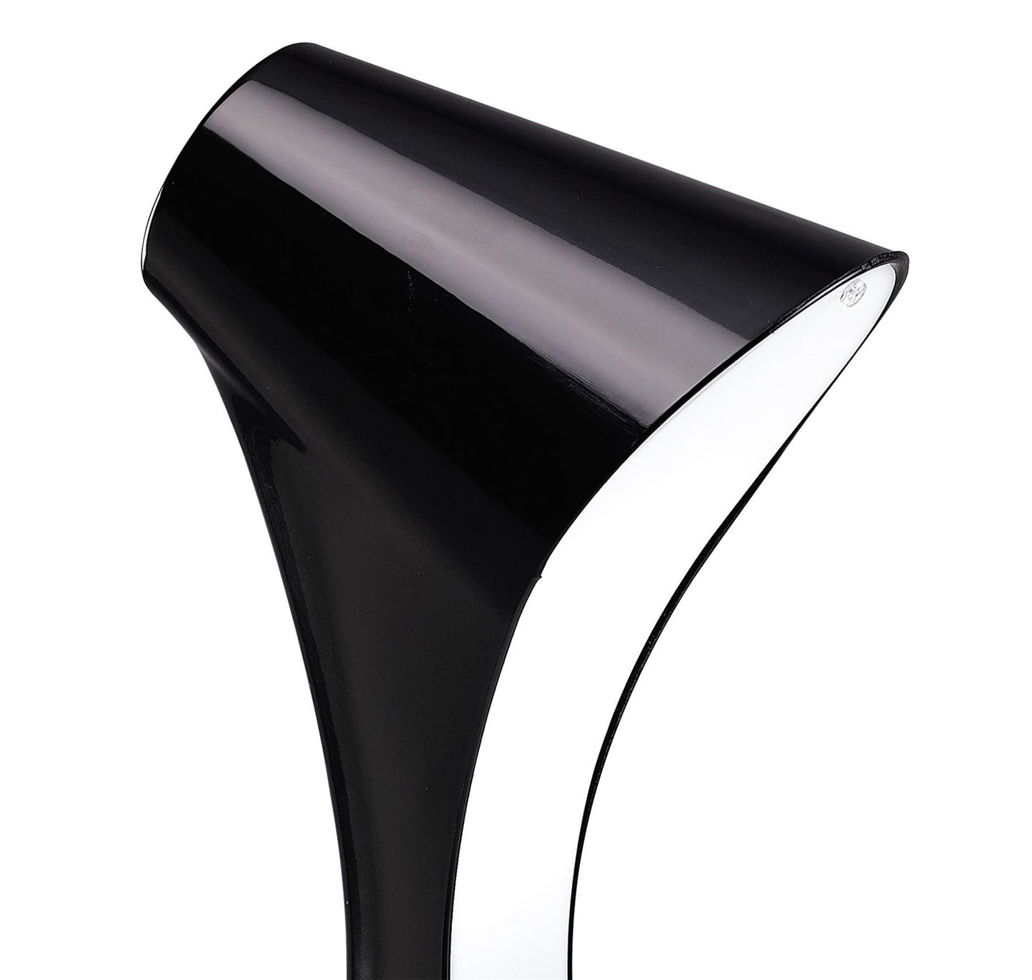 Mantra M1556 Ora Table Lamp 1 Light E27, Gloss Black/White Acrylic/Polished Chrome