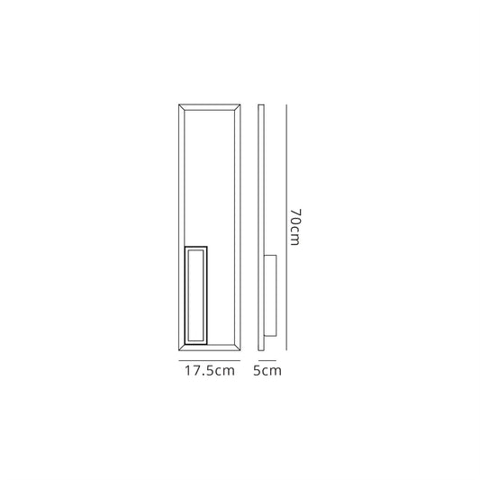 Mantra Boutique Rectangle Wall Light, Dimmable, 40W LED, 3000K, 2250lm, White, 3yrs Warranty