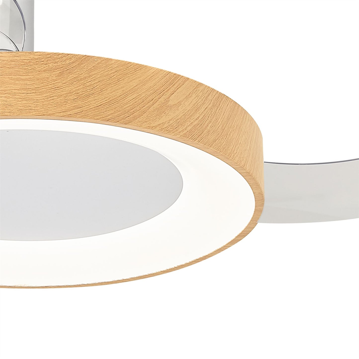 Niseko Fan M 49cm 50W LED Dimmable Ceiling Light With Built-In 30W DC Fan, 2700-5000K Remote Control, 5500lm, Wood, 5yrs Warranty