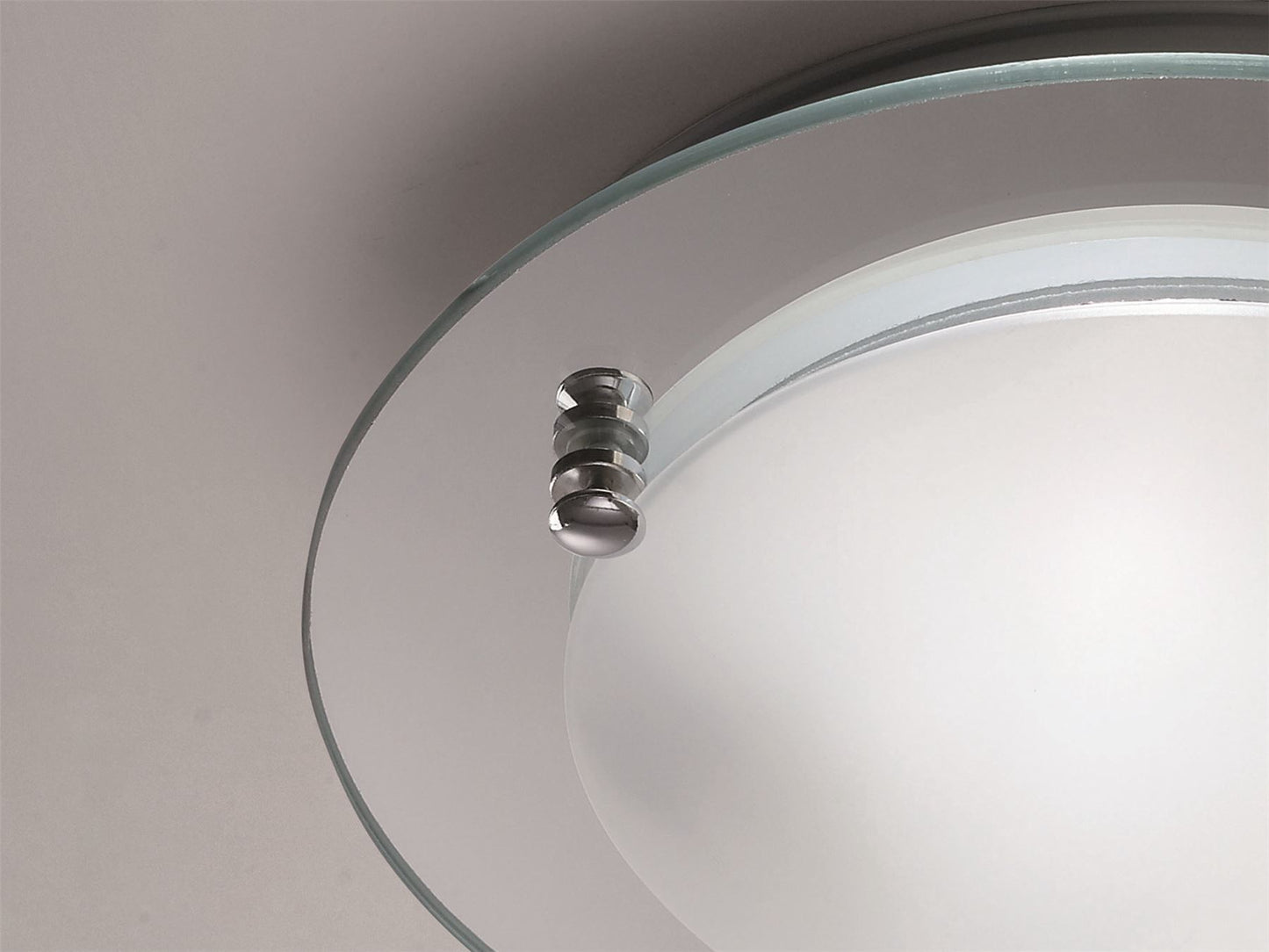 Deco Brooklyn Ceiling 300mm Round 2 Light E27 Polished Chrome