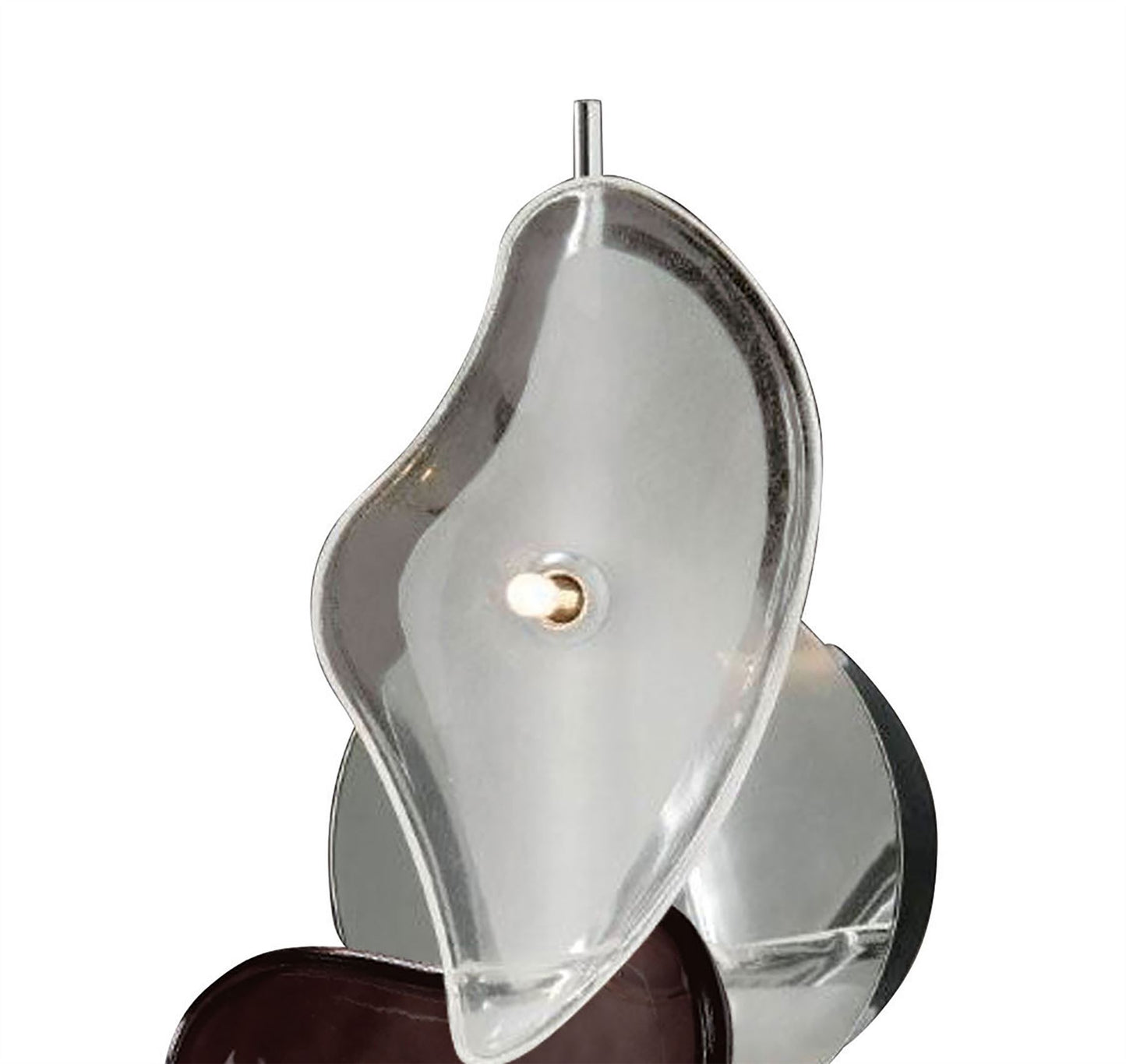 Mantra Otto Ceiling/Wall 2 Light G4 Bar, Polished Chrome/Frosted Glass/Black Glass, NOT LED/CFL Compatible