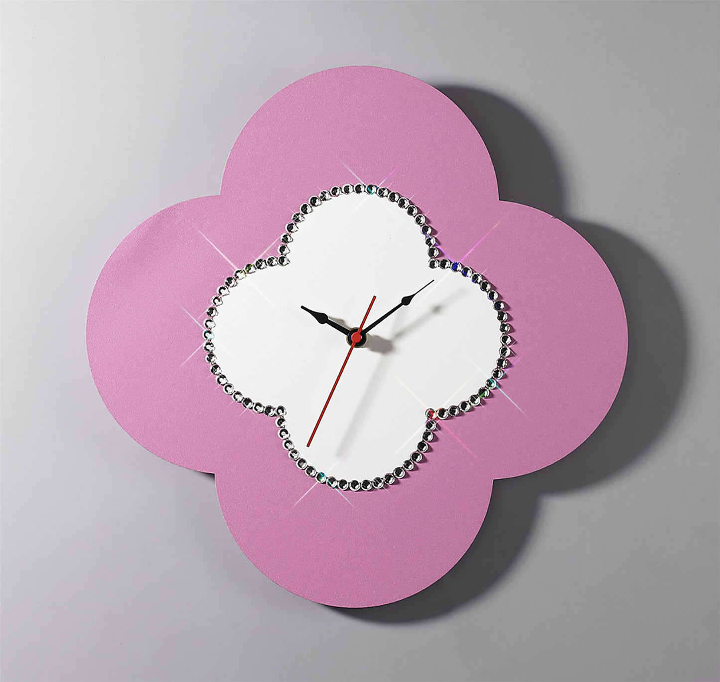 Diyas Home (DH) Infinity Flower Clock Pink/White Wall