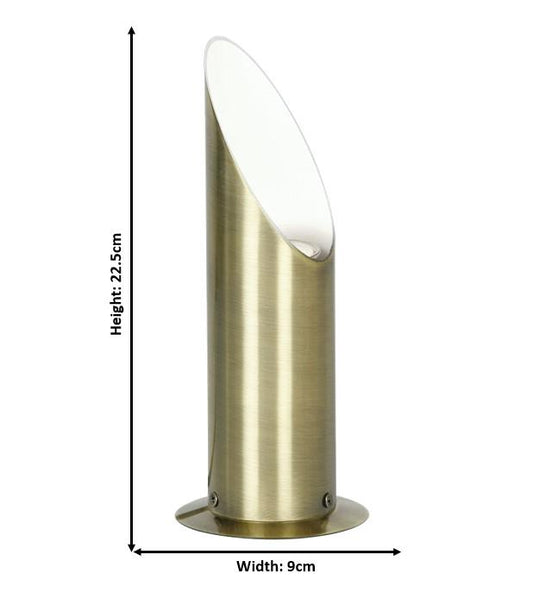 illucio Antique Brass Up GU10 LED Compatible Table/Floor Uplighter