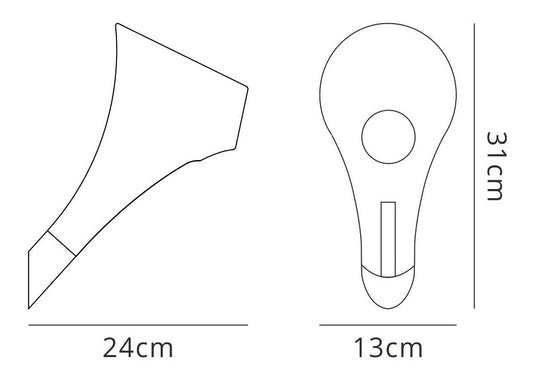 Mantra M1557 Ora Wall Light 1 Light E27, Gloss Black/White Acrylic/Polished Chrome