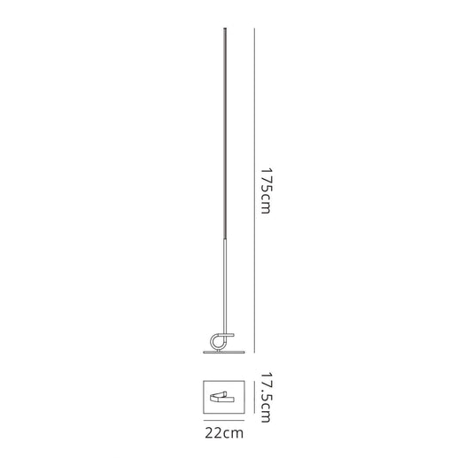 Mantra M6143 Cinto Floor Lamp 175cm, 20W LED, 3000K, 1600lm Dimmable, Antique Brass, 3yrs Warranty