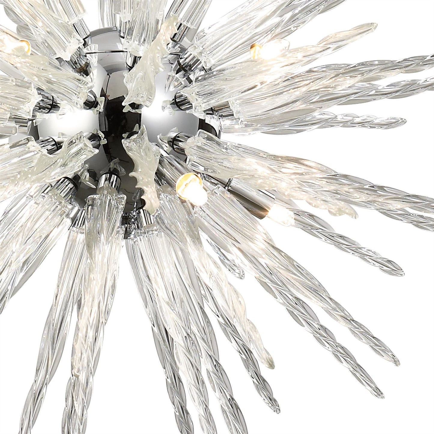 Diyas Tropez 60cm 8 Light G9 Polished Chrome/Glass Ceiling Pendant Light Fitting