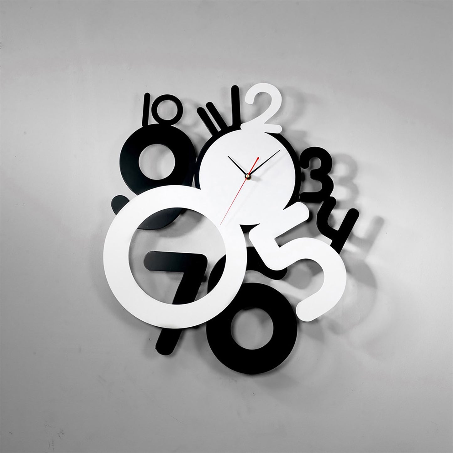 Diyas Home (DH) Infinity Funky Clock Black/Silver Wall