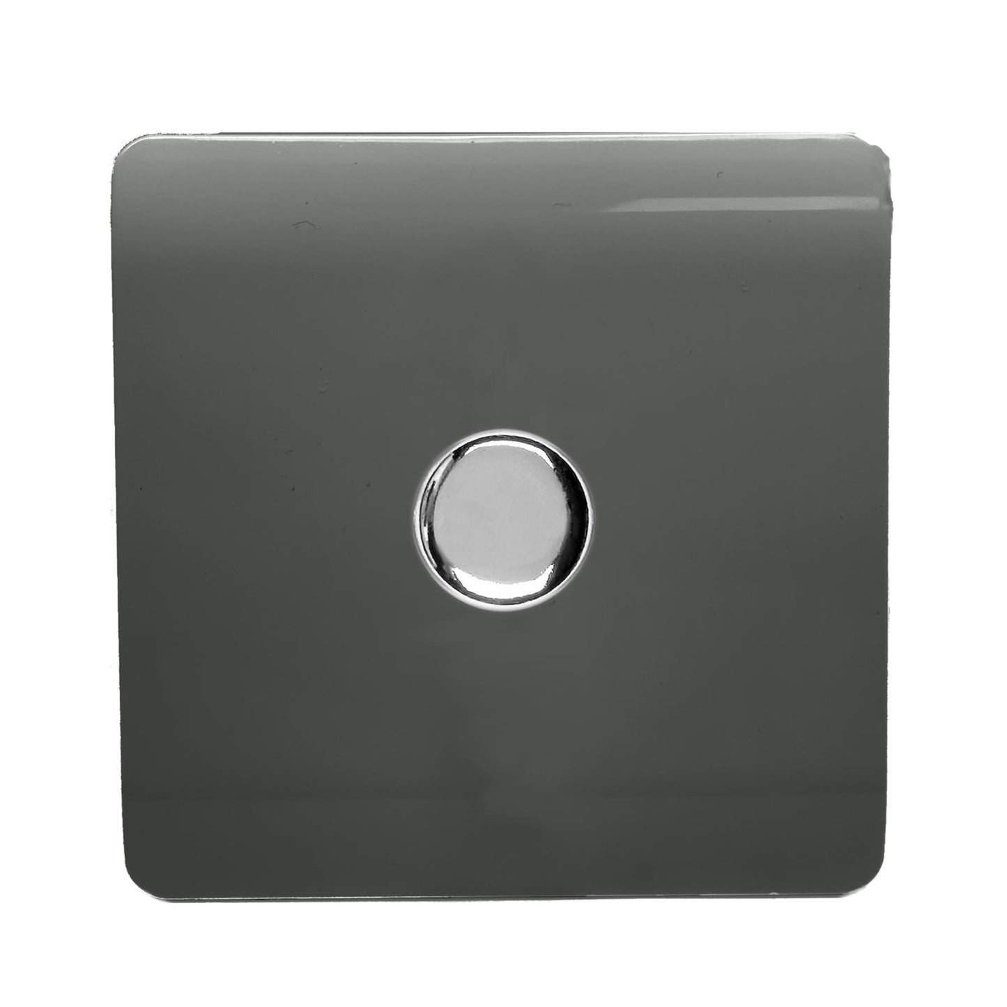 Trendi 1 Gang 2 Way 150w LED Dimmer Screwless 10 Amp Wall Light Switch in Charcoal Grey - ART-LDM150WCH