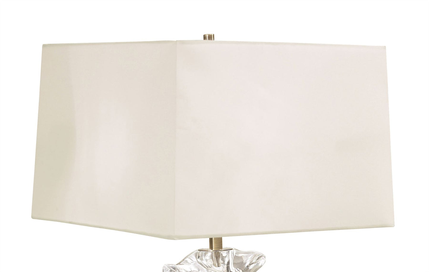 Mantra Akira Table Lamp 2 Light E27, Antique Brass with Cream Shade