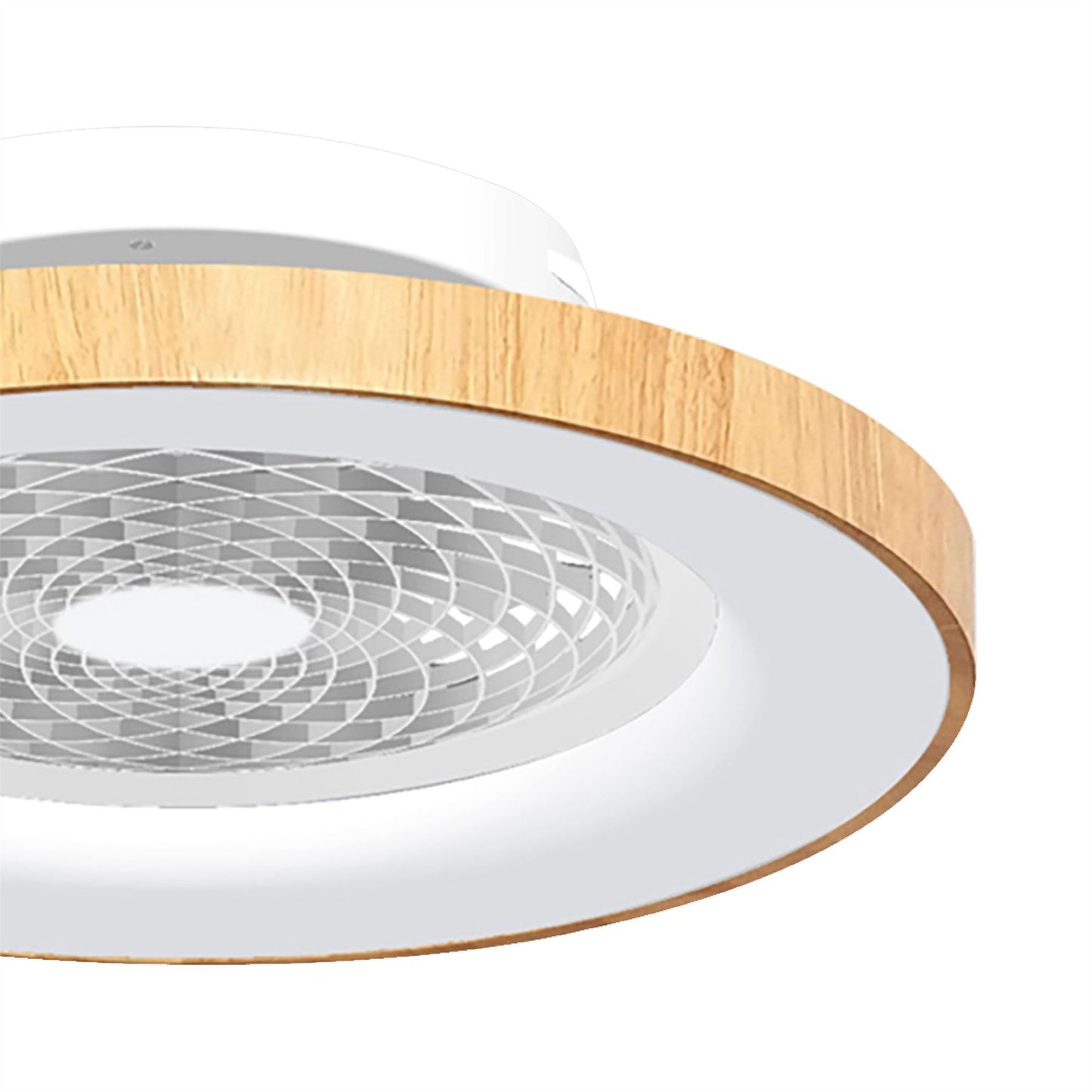Tibet 65cm 70W LED Dimmable Ceiling Light With 35W DC Reversible Fan Remote, APP, Alexa & Google Voice, 3900lm, Wood Effect/White, 5yrs Wrnty