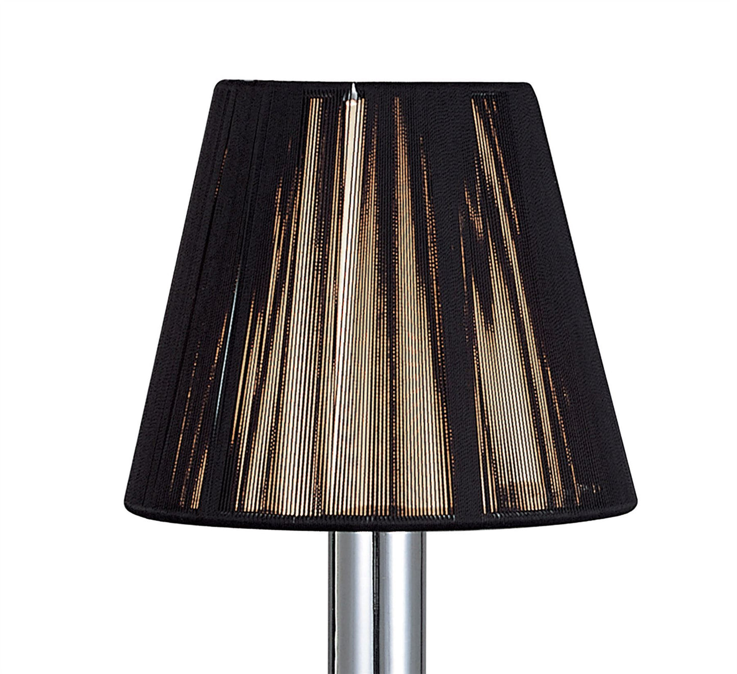 Mantra Acanto Table Lamp 1 Light E14, Polished Chrome with Black Shade
