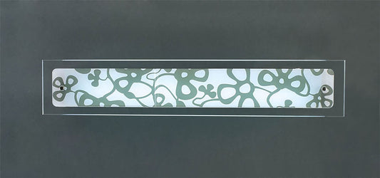 Mantra Euphoria Wall Light 1 Light T5 Medium Bar, Polished Chrome/Opal White Glass, NOT LED/CFL Compatible