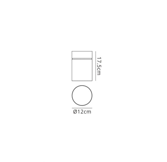 Mantra Fusion M5626 Aruba Flush Large 12cm Round 1 x E27, Matt White - M5626 Ceiling