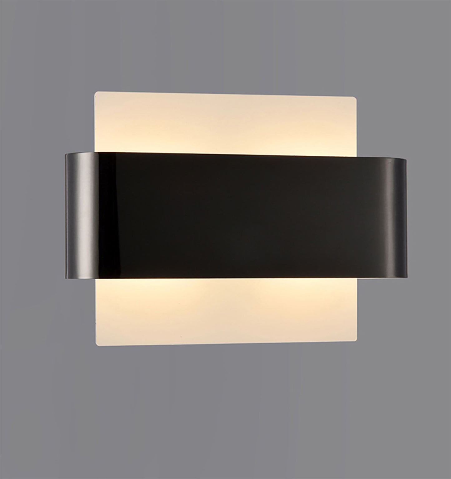 Deco Damo 2 Light G9 Flush Ceiling Light, White Base with Black Chrome Centre Band
