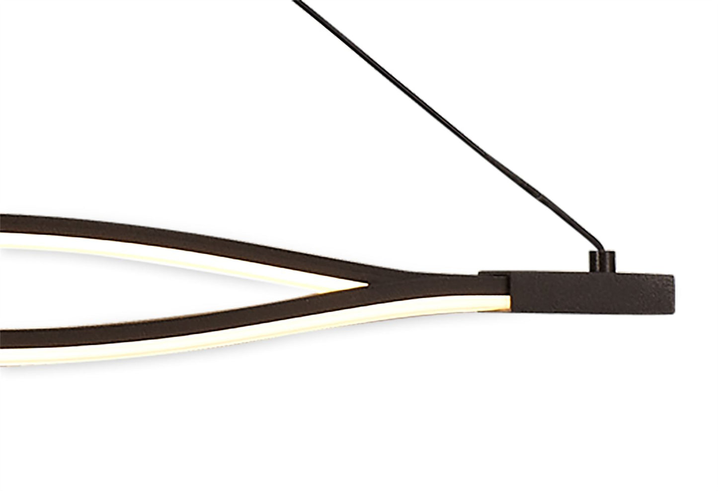 Mantra M5818 Sahara XL Linear Pendant 42W LED 2800K, 3400lm, Dimmable Frosted Acrylic, Brown Oxide, 3yrs Warranty