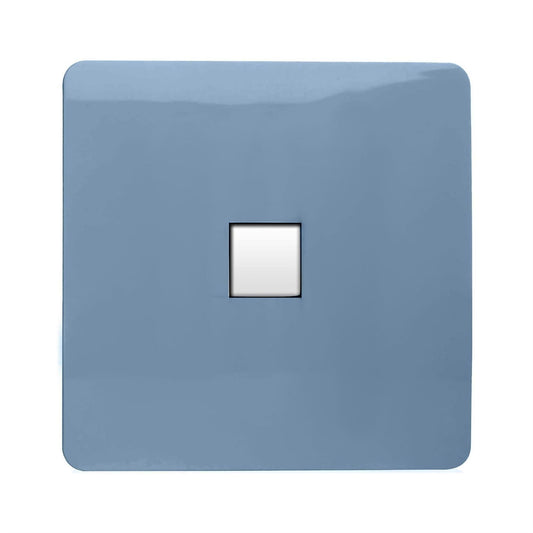 Trendi Switch 1 Gang RJ45 Cat 6 Modern Designer PC Ethernet Socket in Sky