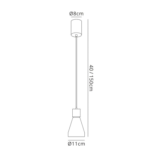Mantra Fusion Kos E27 Fusion M5621 Kos Pendant Small 11cm Round 1 x E27, Matt White