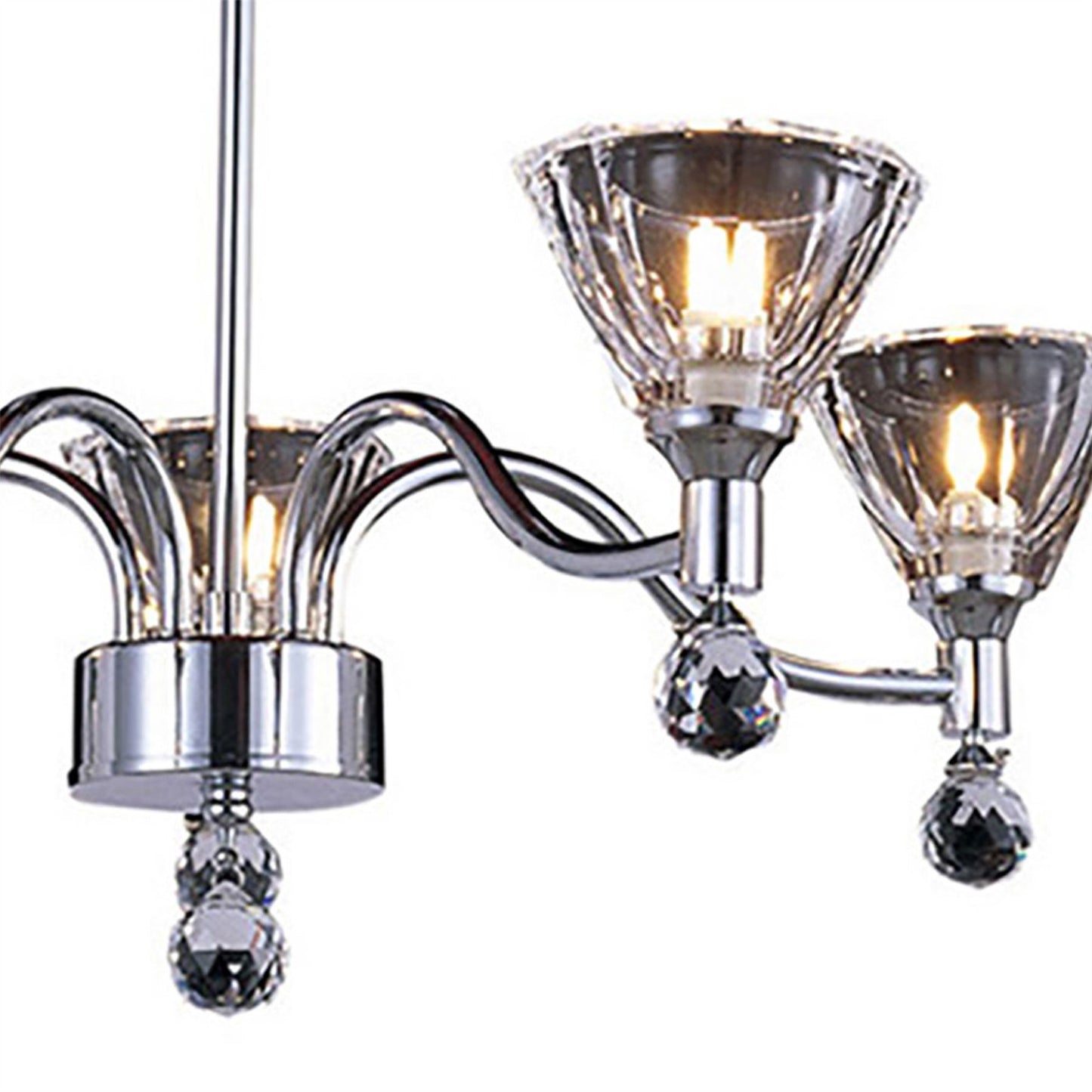 Diyas Neptune 52cm Round 5 Light G9 Polished Chrome Ceiling Pendant Light Fitting