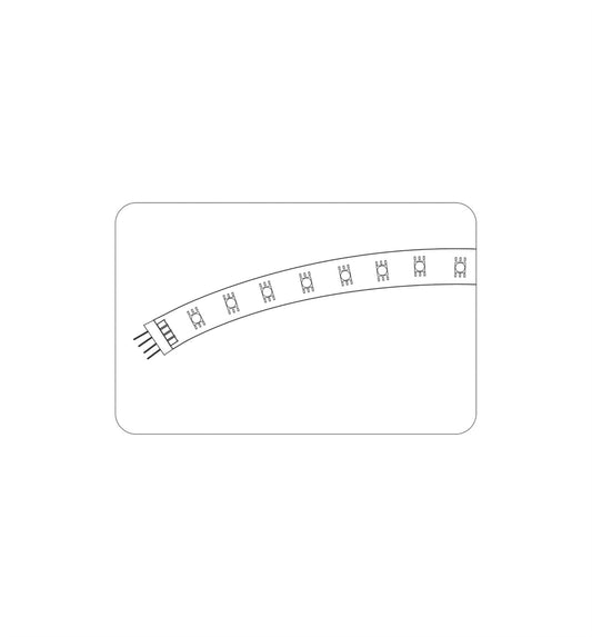 Techtouch Fluid Warm White 12 LED Flexible Strip (0.8W) Strip