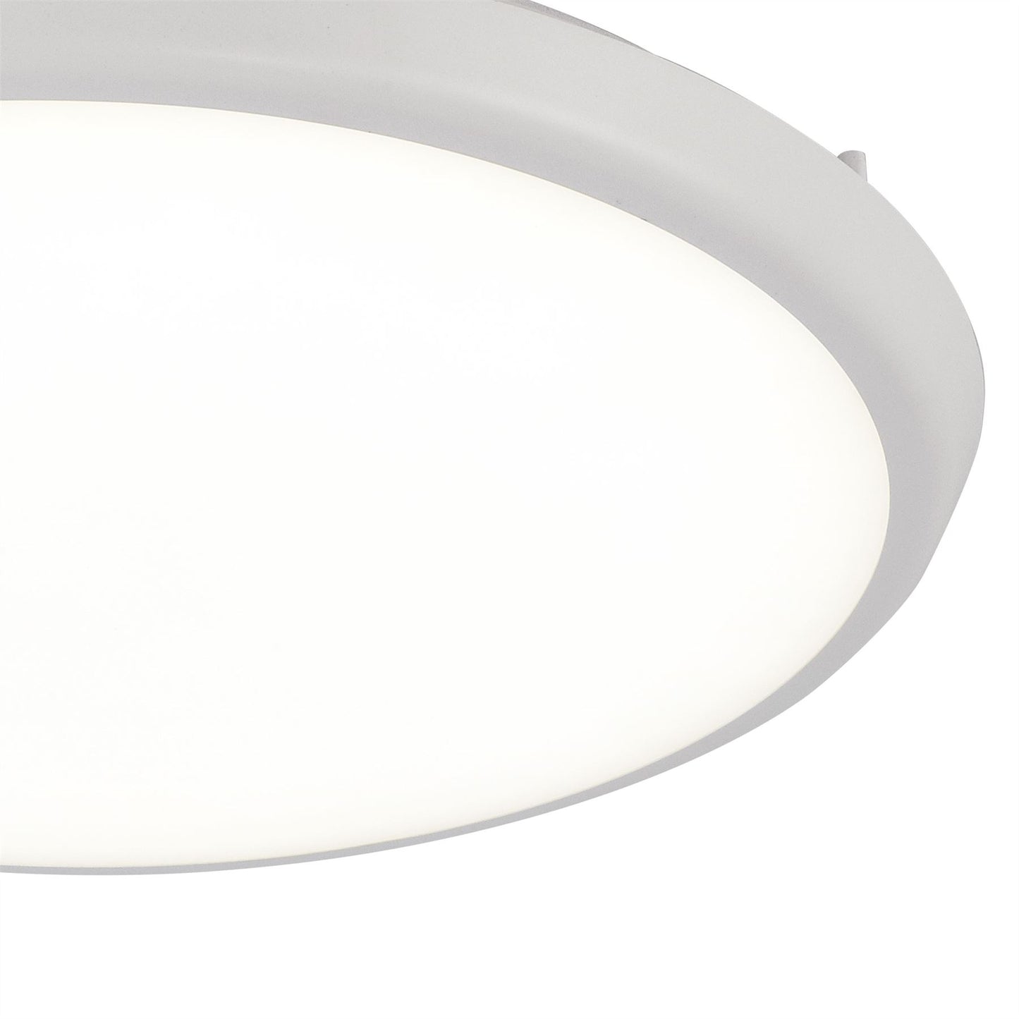 Mantra Fusion Aneto Ceiling Light, 40cm Round, 24W LED 4000K, 2500lm, IP65, White, 3yrs Warranty