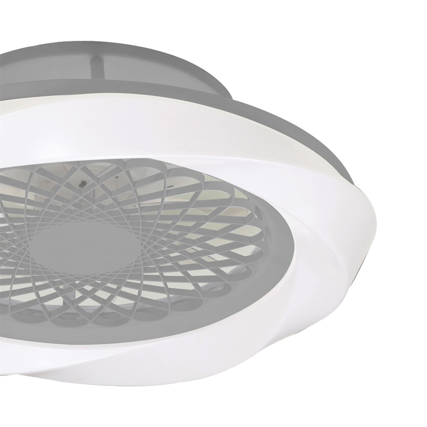 Boreal 62cm 70W LED Dimmable Ceiling Light With Built-In 35W DC Reversible Fan, Silver Finish C/W Remote Control, 4200lm