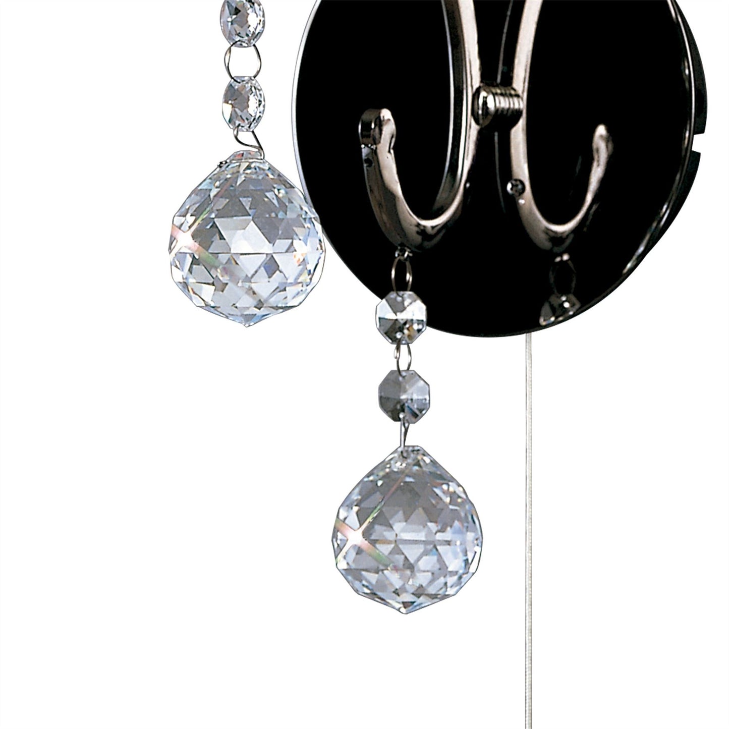 Diyas Pescara Wall Light 1 Light E14 Black Chrome/Crystal