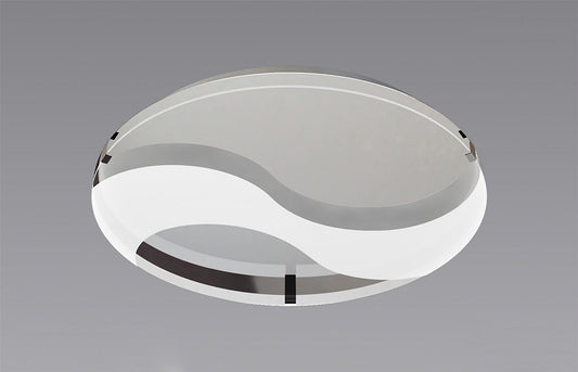 Mantra Fusion Jersey 45cm Ceiling 20W LED Round 3000K, 1800lm, Polished Chrome/Opal White Glass, 3yrs Warranty Ceiling