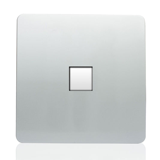 Trendi Artistic Modern Glossy Tactile Telephone Socket Silver ART-TLPSI
