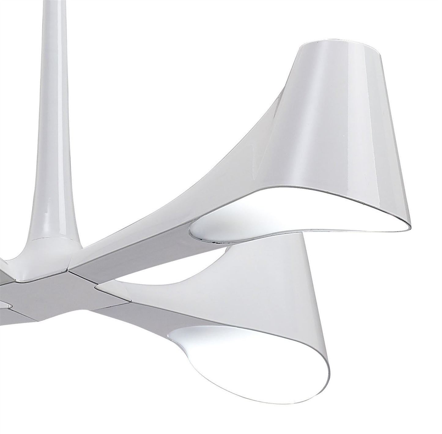 Mantra Ora 72cm Telescopic Convertible To Semi Flush 4 Light E27, Gloss White/White Acrylic/Polished Chrome, CFL Lamps INCLUDED