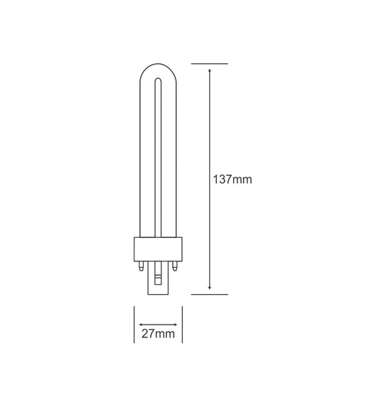 Luxram Bona-S Pro G23 2-Pin 7W 6400K Fluorescent Fluorescent