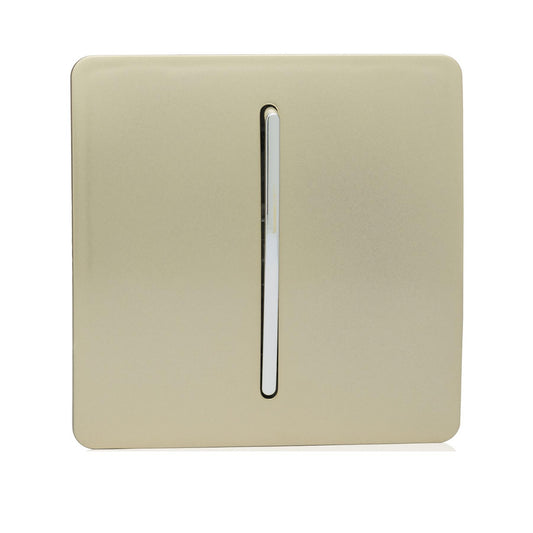 Trendi Switch Screwless 10 Amp Triple Pole Fan Isolator Switch in Champagne gold - FIGO