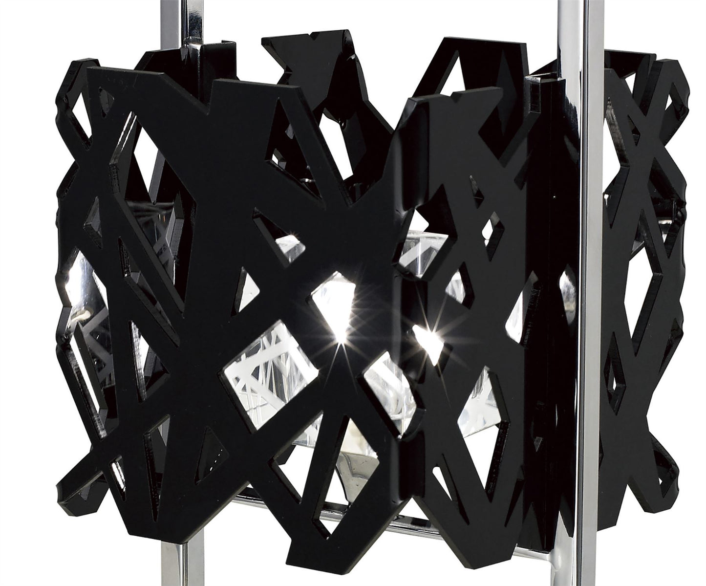 Mantra M1271 Tokio Table Lamp 1 Light G9, Gloss Black/Polished Chrome