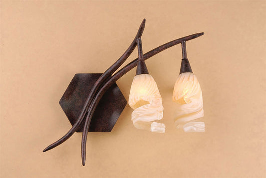 Mantra (0017 005) Gaudi Wall Light Right Switched 2 Light G9, Brown/Black Oxide