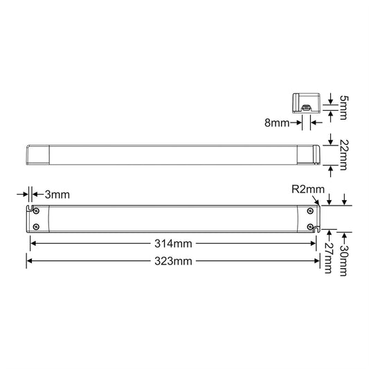 Snappy SNP, 150W, Constant Voltage Non-Dimmable PC Linetype LED Driver, 24VDC,IP20, Screw Connection, 5 yrs Warranty.