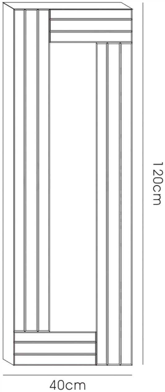 Diyas Home Armonie 120cm x 40cm Triple Strip Detailed Mirror (Can Only Be Shipped On A Pallet, Additional Charges May Apply.) Mirrors