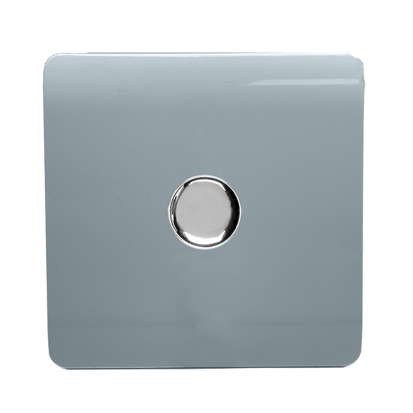 Trendi 1 Gang 2 Way 150w LED Dimmer Screwless 10 Amp Wall Light Switch in Cool Grey - ART-LDM150WCG