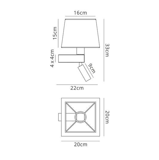 Mantra M5171 Bahia Flush Mount Plate Kit For M5233/M5235 Bronze - M5171 Wall
