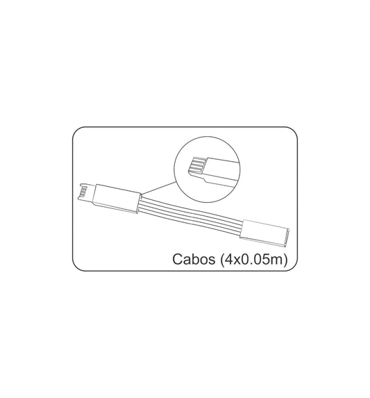 Techtouch Axis Connecting Cable Multi-Colour 5cm Strip