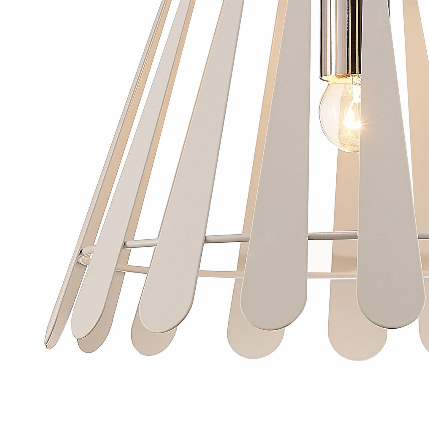 Deco Somerset Pendant 1 Light E27 White/Polished Chrome