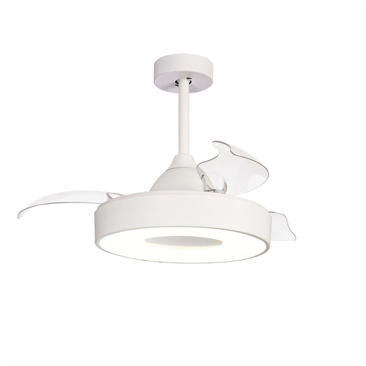 Coin Air 60W LED Dimmable Ceiling Light With Built-In 30W DC Reversible Fan, Remote & APP Control, White, 3300lm, 5yrs Warranty